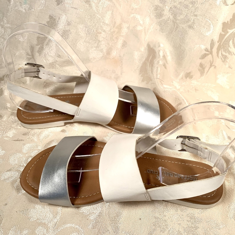 Montego Bay White and Silver Sandals